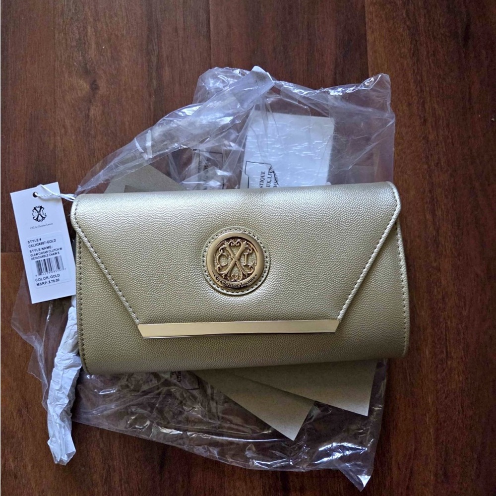Christian Lacroix Gold Clutch Bag